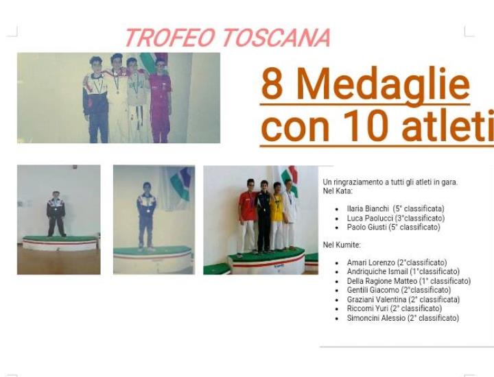 Karate Kwai Pescia, ottimi risultati al Trofeo Toscana di Follonica